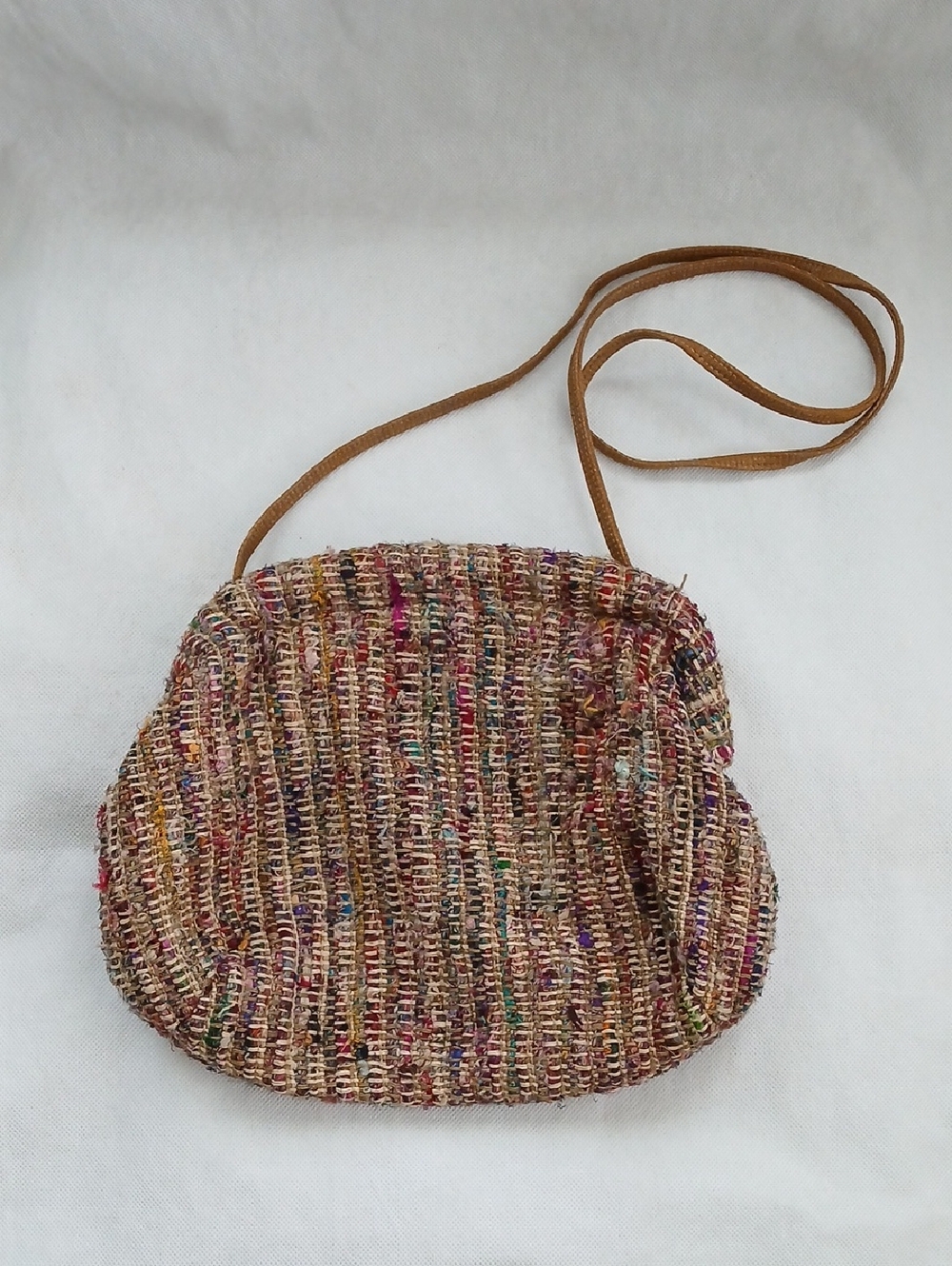 Vintage Daffodil Womens Woven Silk Purse Clutch Crossbody Boho